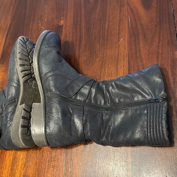 BareTraps Black Midcalf Engineer Boots Shantal Women’s US 8.5 M - Picture 5 of 10